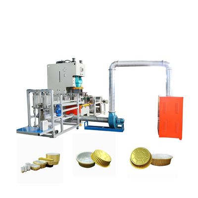 Máquina automática de fabricação de bandejas de recipientes de alimentos descartáveis de cápsulas de alumínio