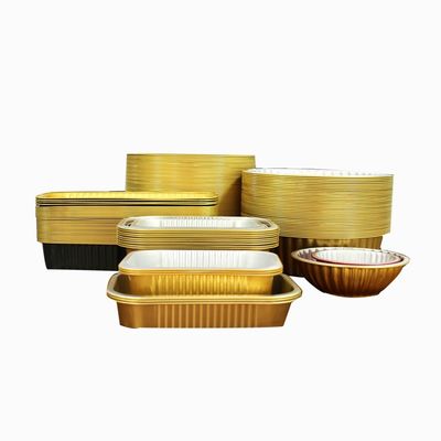 Container de folha de alumínio descartável de diâmetro máximo para transporte de alimentos