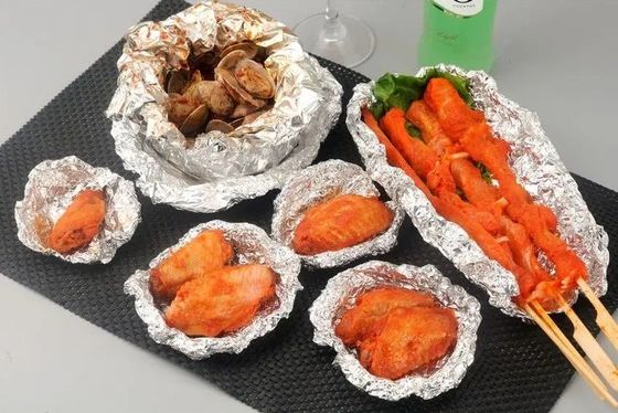Largura e logotipo personalizados Folha de alumínio folhas pop up para conveniente embalagem de alimentos