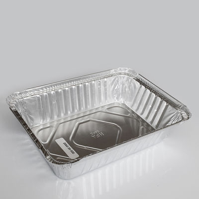 Container de papel de alumínio ecológico para comida quadrada