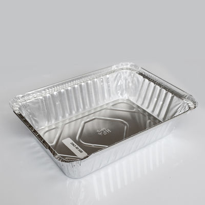 Container de papel de alumínio ecológico para comida quadrada