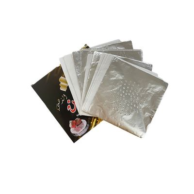 Papel de folha de narguilé de forma redonda descartável 50pcs Pack Shisha Narguilé Carvão de alumínio folha de papel