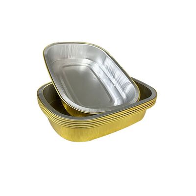 Recipiente de alimento em folha de alumínio reciclável, quente e frio, preparação de refeições, bandeja de folha de prata descartável
