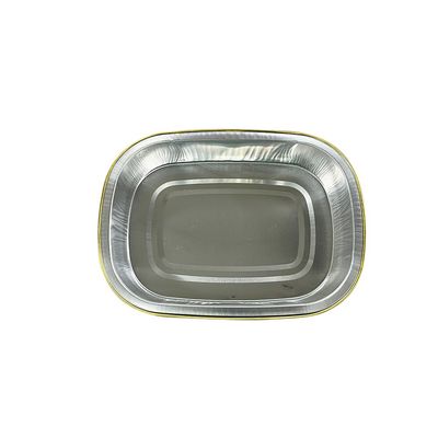 Recipiente de alimento em folha de alumínio reciclável, quente e frio, preparação de refeições, bandeja de folha de prata descartável
