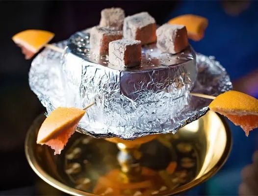 Rolo de Coco Prateado Carvão de Alumínio Shisha Vidro Cálice de Narguiléia Papel de aquecimento de Narguiléia