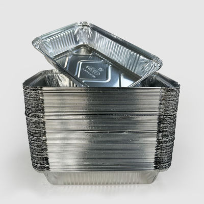 Recipiente de armazenamento de alimentos em folha de alumínio com tampa de papel Amigável ao ambiente e durável