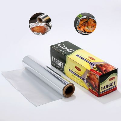 300mm Heavy Duty 8011 Rebocador de cozinha colorida de papel de alumínio prateado para embrulho