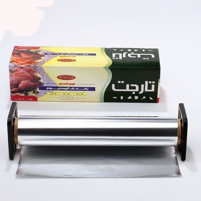 300mm Heavy Duty 8011 Rebocador de cozinha colorida de papel de alumínio prateado para embrulho