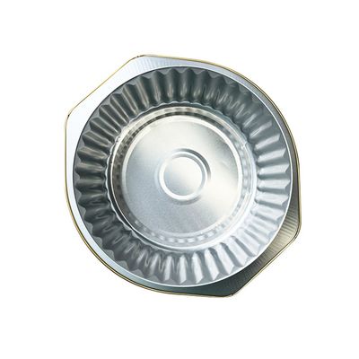 Vantagem ecológica Folha de alumínio enrugada descartável recipientes profundos redondos