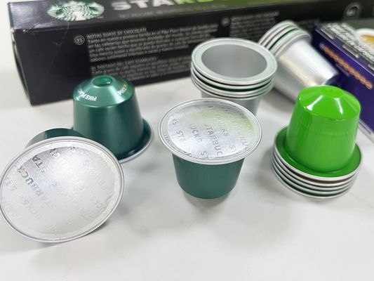 Recipiente para cápsulas de café de folha de alumínio descartável