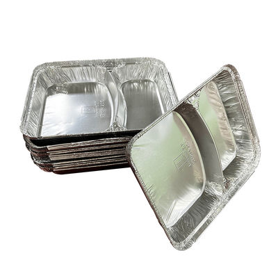 Embalagens de alimentos de prata descartáveis parede enrugada Folha de alumínio recipientes para servir alimentos tigelas
