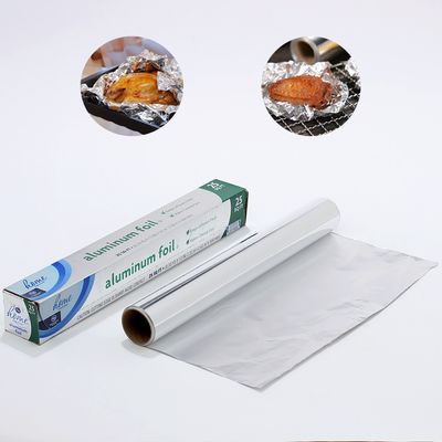 Rolo de papel alumínio descartável para uso doméstico e de alimentação com comprimento personalizado