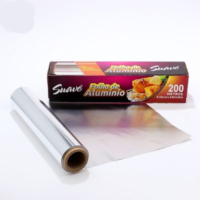 Logotipo personalizado 8011 papel de alumínio para embalagem de alimentos em espessura de 35 microns