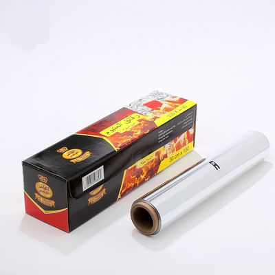 8011 Rolo de papel de alumínio de liga direta padrão para papel de churrasco diário em comprimento personalizado