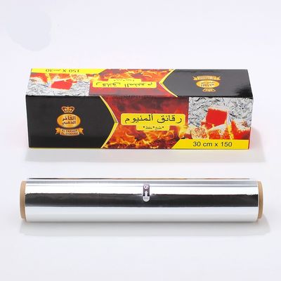 8011 Rolo de papel de alumínio de liga direta padrão para papel de churrasco diário em comprimento personalizado
