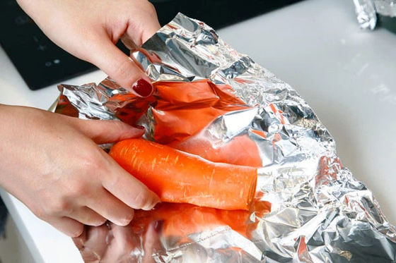 Rolo de papel de alumínio para envolvimento de churrasco Forno descartável Forno de cozimento Tratamento composto