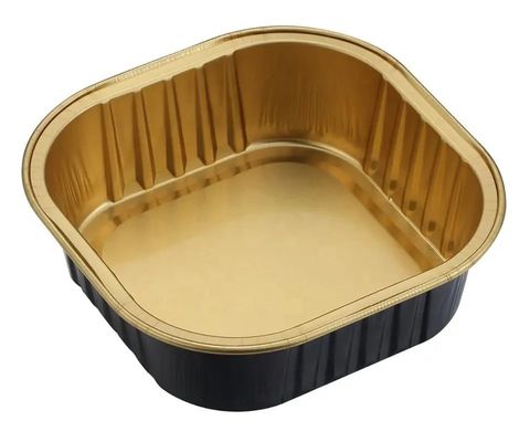Pão de cozinha de papel de alumínio retangular descartável para fast food e pão de cozinha