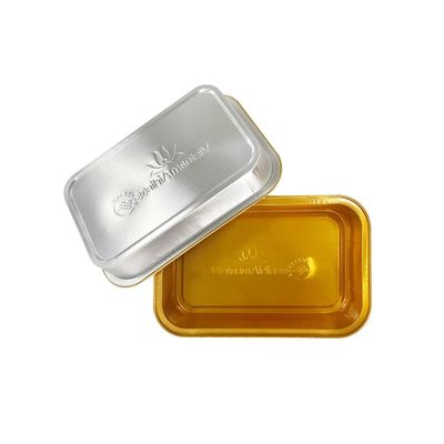 recipiente de bolos de folha de alumínio para armazenamento seguro e higiénico de sobremesas