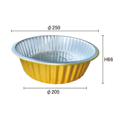 Containers de folha de alumínio de ouro ideais para entrega de alimentos e serviços de entrega