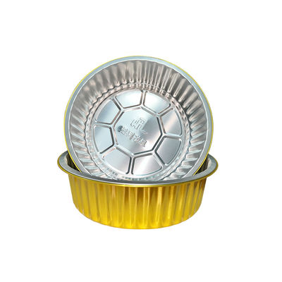 Containers de folha de alumínio de ouro ideais para entrega de alimentos e serviços de entrega