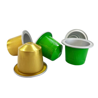 Folha de alumínio colorida Cápsula de café vazia Nespresso Cápsulas de armazenamento de café para alimentos