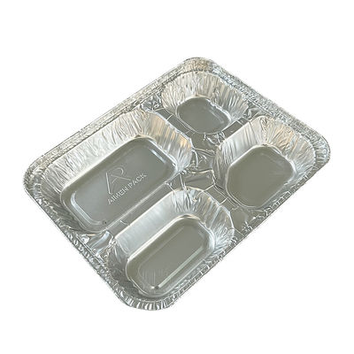 Golden Advantageous 4 Compartidos Recipiente de alimentos descartáveis para levar Eco-friendly