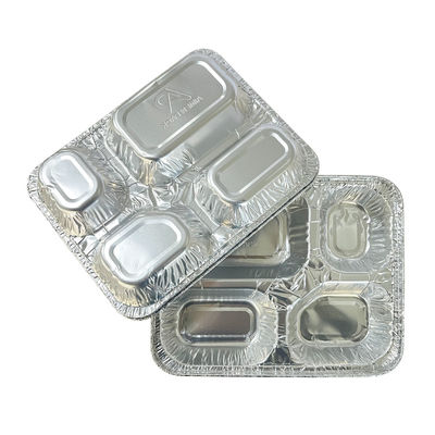 Golden Advantageous 4 Compartidos Recipiente de alimentos descartáveis para levar Eco-friendly