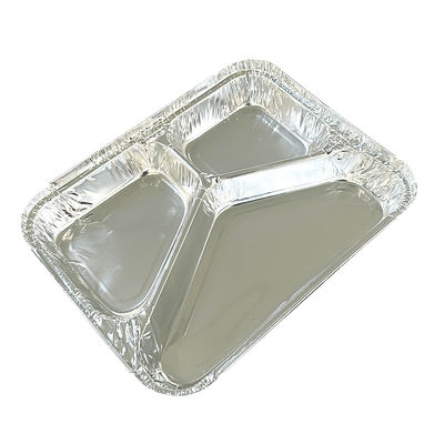 Alumínio Para Ir Embalagem Caixa de almoço com Container de 3 compartimentos descartável personalizado