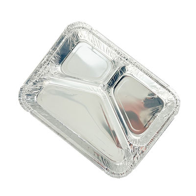 Alumínio Para Ir Embalagem Caixa de almoço com Container de 3 compartimentos descartável personalizado