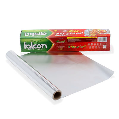 Folha de alumínio de cozinha pesada de prata 8011 Rolo de folha de cozimento de alimentos com cortador de slide