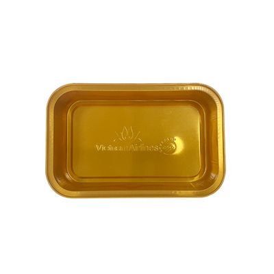 Container de alimentos ecologicamente corretos Caixas de alumínio descartáveis de papel alumínio para transporte aéreo