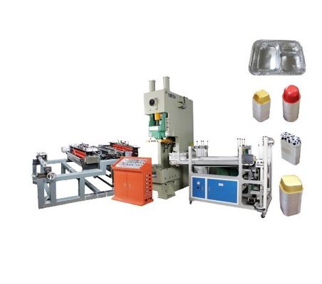 Máquina automática de fabricação de bandejas de recipientes de alimentos descartáveis de cápsulas de alumínio