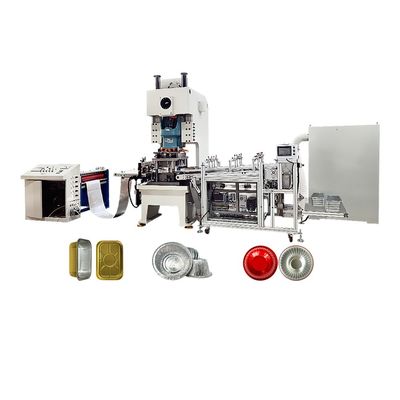 Máquina automática de fabricação de bandejas de recipientes de alimentos descartáveis de cápsulas de alumínio