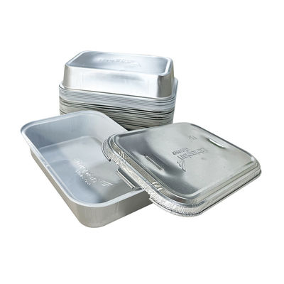 Encomenda personalizada Folha de alumínio de parede lisa para levar Embalagem de alimentos Container de panificação
