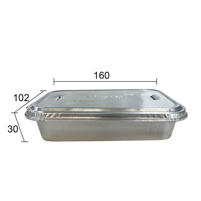 Encomenda personalizada Folha de alumínio de parede lisa para levar Embalagem de alimentos Container de panificação