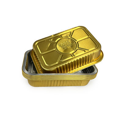 Alumínio Sealable Parede lisa Sealing de calor Embalagem de alimentos recipiente de folha de alumínio Caixa de almoço