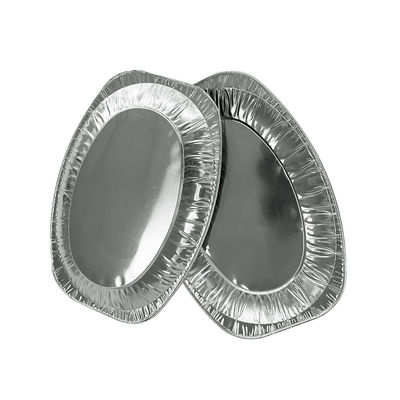 Grande recipiente de torrefação de alumínio descartável de folha de alumínio oval