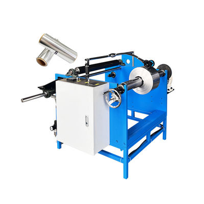 350 KG Single Shaft Manual Papel de Forno de Silício Alumínio Folha Roll Rewinding Machine