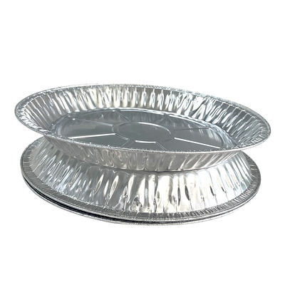 Taça de recipiente de papel alumínio perfeita para assar e servir deliciosa pizza caseira