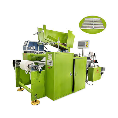 Máquina de recolocação de folha de alumínio de corte a motor elétrico para papel de cozimento em rolos de 4 eixos