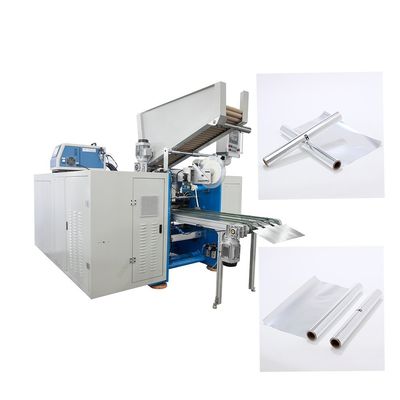Máquina de enrolar folhas de alumínio de papel de cozinha automático de alta velocidade com sistema de rotulagem automática