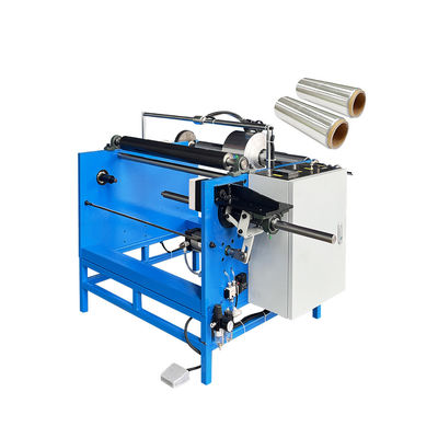 350 KG Manual Film Roll Rewinder Single Spindle Alumínio Folha de Corte e Rewinding Machine