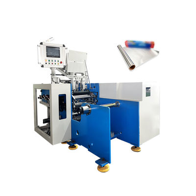 Máquina automática de reviravoltar de papel de alumínio Jumbo Roll Slitter sem arranque adesivo