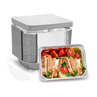 Containers de alumínio descartáveis para preparação de refeições de catering de Natal