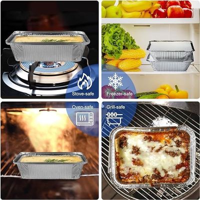 Containers de alumínio descartáveis para preparação de refeições de catering de Natal