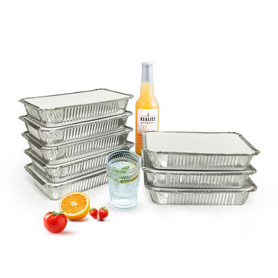 Grade alimentar 8011 Caixa de alimentos de alumínio descartável retangular 8389 com tampa de papel