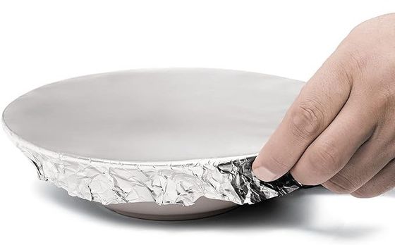 12" 18" 25 Microns espessura de papel de alumínio de papel de prata para cozinha grelhar e assar